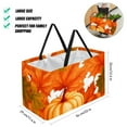 thumbnail image 2 of Maple Ieaf Pumpkin Large Foldable Oxford Cloth Shopping Bag Laundry Basket Grocery Baskets, 2 of 7