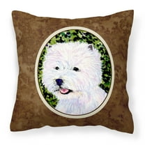 Carolines Treasures SS8818PW1414 Westie Fabric Decorative Pillow, 14Hx14W, multicolor