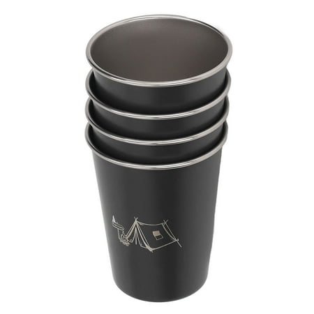 

Stainless Steel Mug Stainless Steel Coffee Mug 4 Pcs Easy To For Camping Black OD Green Beige