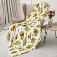 thumbnail image 3 of Disketp Corn Sunflowers Cozy Flannel Fleece Throw Blanket: Has a velvety texture for All Seasons - Perfect for Women, Men, & Kids"50"x40", 3 of 6