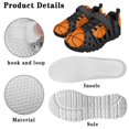 thumbnail image 5 of Uourmeti Boys Basketball Running Shoes Size 12.5 Little Kid Single Buckle Sneakers American Flag Athletic Shoes Breathable Lightweight Knitted Mesh Running Shoes School Casual Shoes, 5 of 7