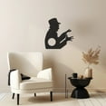 thumbnail image 4 of LaModaHome Handcrafted Wizard Metal Wall Art, Mystical Fantasy Home Decor, Enchanted Sorcerer Silhouette, Unique Magical Room Accent, Artistic GiftHome Decoration Gift -23.6"x26"/60x66cm, 4 of 5