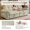 thumbnail image 5 of avobird 77.2'' Pull Out Sofa Bed, Pre-Assembled Sleeper Sofa Bed with USB Charging Ports and Side Pocket, 3 in 1 Velvet Sofa for Living Room, Brown, 5 of 8