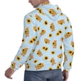 thumbnail image 3 of Hoodies for Men - bear sunflower checkered blue Long Sleeve Comfrt Men'S Fashion Hoodies & Sweatshirts, Sweatshirts for Men Hoodies Pullover Clothing Clothes with Pouch, 3 of 7