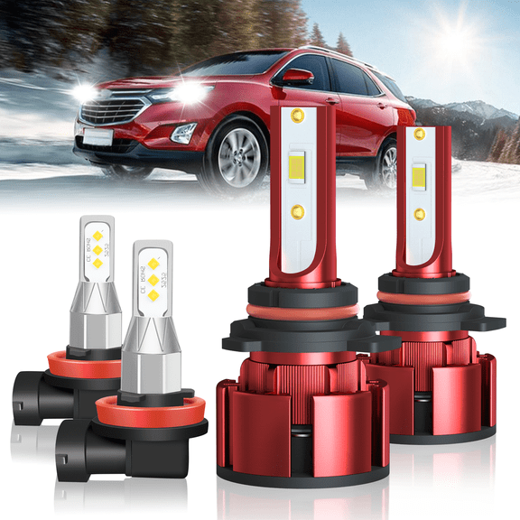 For Chevy Equinox 2019-2021 LED Headlight 9012 Hi/Lo Beam H11 Fog Light Bulbs 4pc