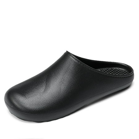 

Closed Toe Slippers For Men Women Open Back House Shoes Non Slip Wear-resistant Slide Sandals For Indoor Outdoor Beach