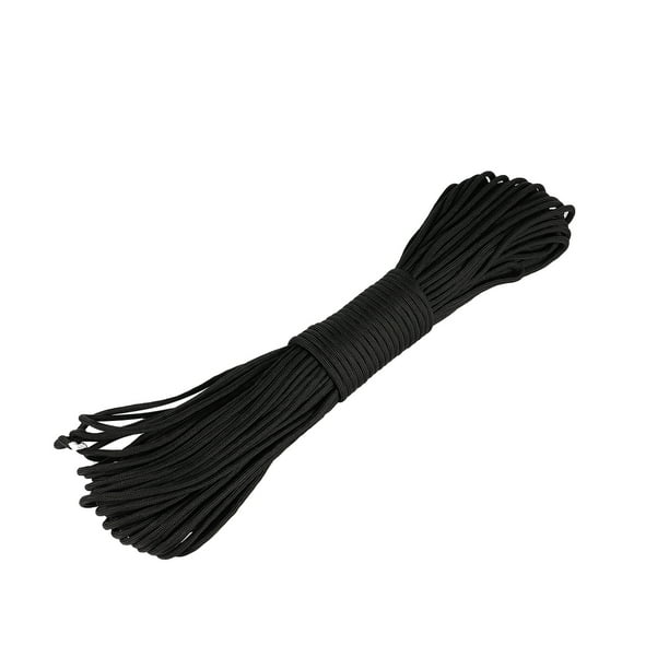 Diámetro 4 mm 7 núcleos de soporte 30 m Paracord Supervivencia Cuerda de paracaídas Cordón Camping Escalada Cuerda para acampar Senderismo Tendedero (negro)