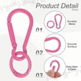thumbnail image 3 of Uxcell 10 Pcs Clip de Resorte, Gancho de Llave de Resorte con Anillo O, Clips de Llave de Color Caramelo Multipropósito para Manualidades de Lanyard, Camping y Mochilas, Rosa Rojo, 3 of 7