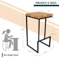 thumbnail image 2 of LeisureMod Quincy Modern Leather Bar Stool with Quilted Upholstery, Counter Height Seat, Sled Base, Non-Slip Foot Pads, Powder-Coated Frame, Fully Assembled, Light Brown, 2 of 15