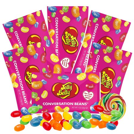 Sour Candy Conversation Jelly Beans, Anniversary Candy, Pack of 6, 1 Ounce Each