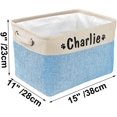 thumbnail image 5 of Cesta de almacenamiento de juguetes para perros plegable personalizada, caja de almacenamiento rectangular para juguetes, abrigos, ropa y accesorios para perros,Blue, 5 of 5