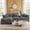 Grey, variant on Welzona 112" Modular Sectional Sofa, Plaid Grid Chenille Cloud Couch with Movable Ottoman, Grey