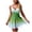 Green, variant on Stunning Gradient Ombre Swimdress for Women - Flattering V-Neck Skirted One-Piece Swimsuit with Spaghetti Straps for Beach Vacation & Resort Wear