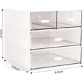 thumbnail image 2 of \u200b\u200b【4 Drawers】White Makeup Desk Organizer - Vanity Storage Box for Cosmetics/Bathroom Counter\u200b, 2 of 5
