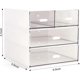 thumbnail image 2 of \u200b\u200b【4 Drawers】White Makeup Desk Organizer - Vanity Storage Box for Cosmetics/Bathroom Counter\u200b, 2 of 5