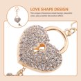 thumbnail image 2 of Llavero con diseño de corazón y candado de corazón, con diamantes de imitación, para bolso., 2 of 6