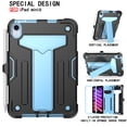 thumbnail image 2 of for iPad mini 6th Gen 8.3" 2021 Case with Pencil Holder & Kickstand, Shockproof Drop Proof Kids Friendly Rugged Full Body Protective Case Cover for iPad mini 6th Gen 8.3" 2021, Black+Blue, 2 of 4