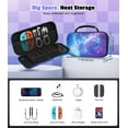 thumbnail image 5 of MoKo Carrying Case for Nintendo Switch 2, Protective Hard Shell Carry Case 10 Cartridges with Pockets for Switch 2, Gorgeous Starry Sky, 5 of 8