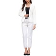 thumbnail image 2 of INSPIRE CHIC Women's Business Blazer Lapel Collar Long Sleeve Work Office Suit Jacket XL White, 2 of 5