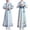 Sky Blue-2, variant on Chinese Traditional Hanfu Dress Suit for Boys and Girls Han Dynasty Ancient Party Dress Culture Clothing for Halloween, Easter, Christmas Festival