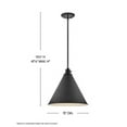 thumbnail image 3 of 3694BK-Hinkley Lighting-Arti - 12W 1 LED Medium Pendant-14.5 Inches Tall and 15 Inches Wide-Black Finish, 3 of 12
