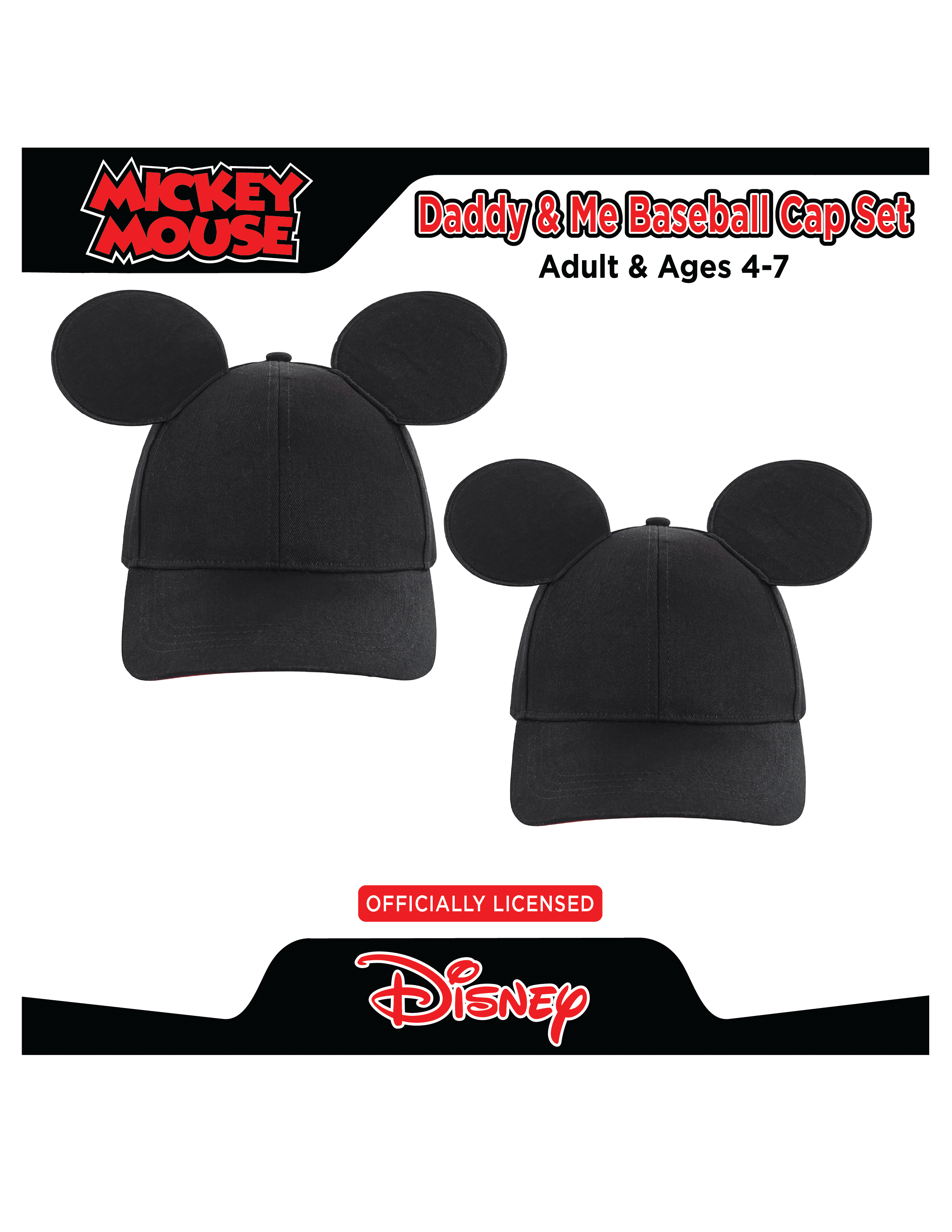 Disney Kids Baseball Hat for Daddy and Little Boys Ages 47, Mickey