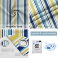 thumbnail image 6 of Blackout Curtains for Bedroom, Blue Yellow Striped Room Darkening Window Drapes for Living Room, Farmhouse Navy Blue Ombre Stripes Thermal Insulated Grommet Curtains, 52x54 inch, 2 Panels, 6 of 9
