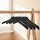 thumbnail image 4 of Perchas de armario únicas de Bargains, 4 piezas, gancho plano suave, percha de prendas, negra, 4 of 5