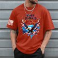 thumbnail image 2 of CAUYDY Shirts for Men USA Shirt American Flag T-Shirt 4th of July Patriotic Short Sleeve Tee(L101-Red,L), 2 of 6