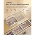 thumbnail image 4 of SONGMICS HOME Organizador Joyas 4 Niveles con Espejo 17.1x28.1x20.6 cm, 4 of 5