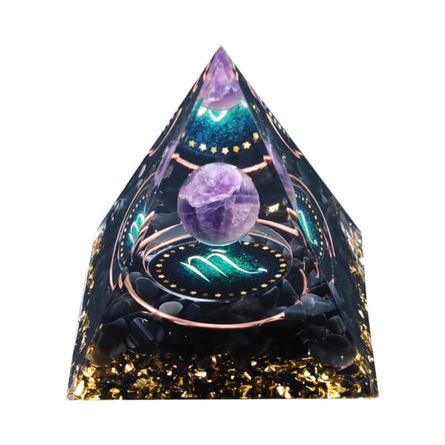 Bsvklp Generador Chakra Reiki Cristal Pirámide Obsidiana Natural (Escorpio)