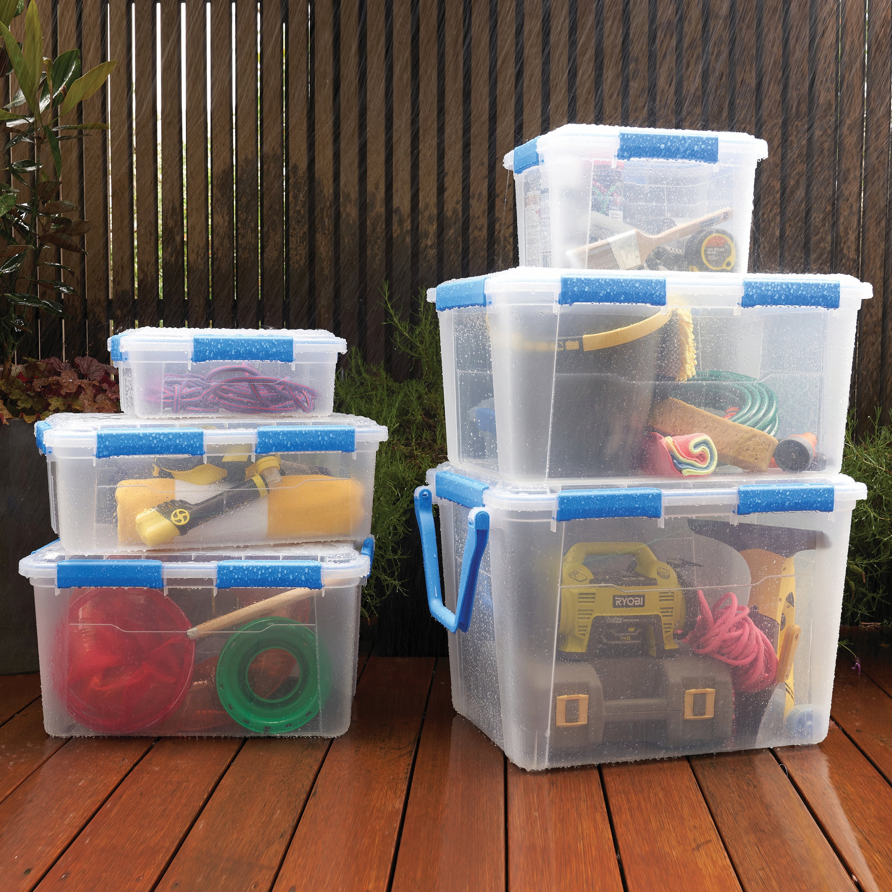 6 PACK - EZY STORAGE WATERPROOF 3Gal/12Qt/11.4L STORAGE BOX IP67
