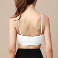 thumbnail image 5 of Women Bras Sports Bra Vest Push-Up Yoga Fitness Sports Bra With Removable Chest Pad Wireless Bras for Women White M, 5 of 6