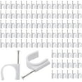 thumbnail image 1 of Hongchun Half Clamp J-hook With Nail, J Clamps For 3/4" Tubing Pipe Support, Wire And Cable Fixing 100pcs white, 1 of 5
