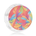 thumbnail image 3 of Round Glass Ashtray 8.5×3.5in Non-Bubble Anti-Rolling Edge Smooth Not Hurt Hands For Living Room Bedroom Work Hotel Office Car Red Tie Dye Background Rainbow Colors (5), 3 of 8