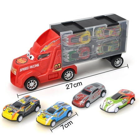 Kids Boys Simulate Container Car with 4 Pull Back Metal Cars Toy Set red |  Walmart Canada