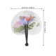 thumbnail image 2 of 20 Abanicos Circulares XCF Papel Plegables Flores Mango Plástico, 2 of 2