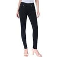 thumbnail image 4 of BodiLover, Women's, Stretchy Comfy Shaping Pull On Skinny Denim Jeans, Black, 6, 4 of 4