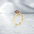 thumbnail image 4 of Gem Stone King 2.00 Ct Emerald Cut Brown Tiger Eye 10K Yellow and White Gold Ring Ring, 4 of 4