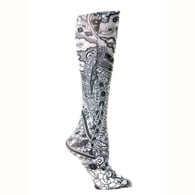 Celeste Stein CMPS2 15-20 mmHg Black Paisley Fountain Compression Sock