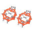 thumbnail image 2 of Cubierta para zapatos de hielo Ormromra 19 Dientes Antideslizante Acero Inoxidable Naranja M, 2 of 8