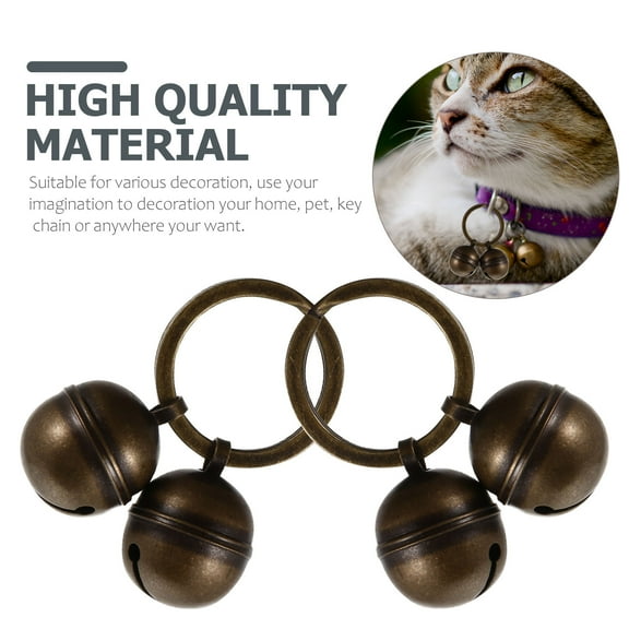 ROSENICE  2 Sets Cat Bell Loud for Dog Collar Pet Solid Construction Bells