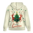 thumbnail image 5 of FOR U DESIGNS Christmas Tree Zipper Hoodies for Women Long Oversized Hooded Cardigan Size XS Long Sleeve Sweatshirt for Women Down-Shoulder Collar Hoodie with Pockets, 5 of 7