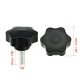 thumbnail image 2 of Clamping Screw Knob , 48mm Dia Plum Hex Shaped Grips Star Knob M8 x 25mm Male Thread 2pcs, 2 of 4