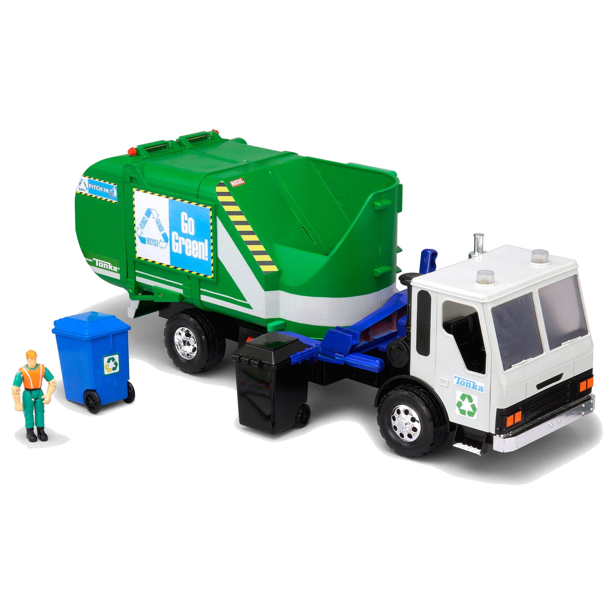 blue tonka garbage truck