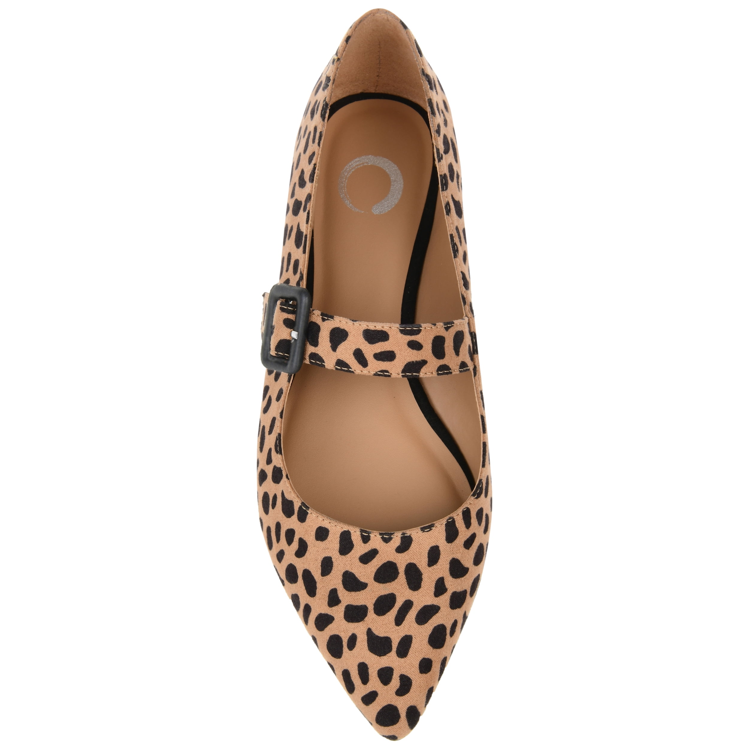 Journee Womens Karissa Buckle Pointed Toe Mary Jane Dress Flats