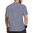 thumbnail image 3 of T Shirt For Men Candy Cane Stripes Mini Navy Blue Harajuku Running Short Sleeve Quick-drying Tshirt, 3 of 7