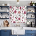 thumbnail image 2 of Curtains 84 Inches Long 2 Panels, Pink Flowers Grommets Window Treatment Curtain, Simple Romantic Botanical Floral Leaves Thermal Curtains Drapes for Living Room/Bathroom, 2 of 9