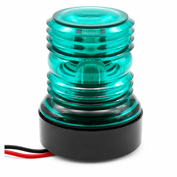 ABCISI 12V LED Navigation Light, IP65 Waterproof 360 Degree Marine Signal Lamp, 2.5W Boat Light for Yacht, Sailboat, Fishing Boat and Marine Use, Light Color: Green