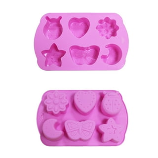 Silicone Moulds for Wax-Melts Mini-Candy Mold Seal Heart Flower-Bow Fondant  Mold